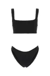 Hunza G Xandra Crinkled Bikini Set In Black