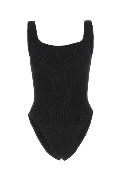 Hunza G Black Stretch Nylon Swimsuit