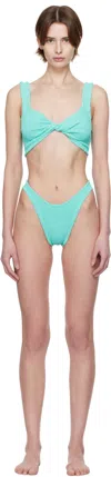 Hunza G Blue Juno Bikini In Aqua