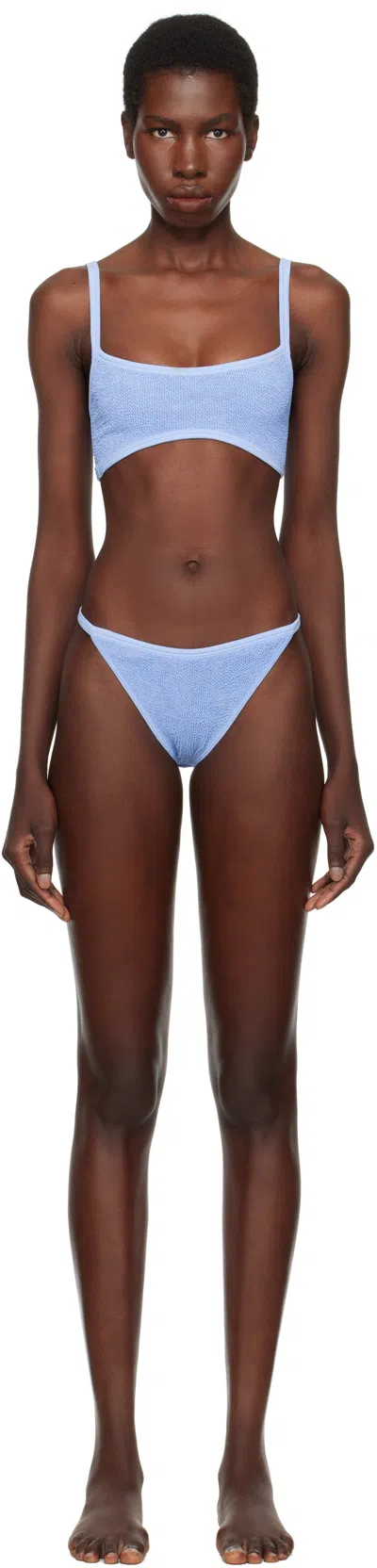 Hunza G Blue Tyler Tonal Bikini