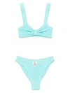 Hunza G Bonnie Bikini Beachwear In Cyan Polyamide