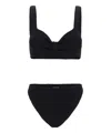 Hunza G Juno Crinkled Bikini Set In Black
