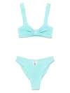 Hunza G Bonnie Bikini Beachwear In Cyan Polyamide