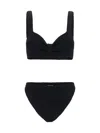 Hunza G Juno Crinkled Bikini Set In Black
