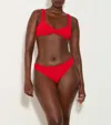 Hunza G Bonnie Crinkle Bikini Set In Red