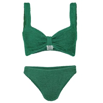 Hunza G Bonnie Bikini Metallic Forest Green