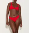 Hunza G Bonnie Seersucker Bikini In Red