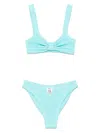 Hunza G Bonnie Bikini Beachwear In Cyan Polyamide