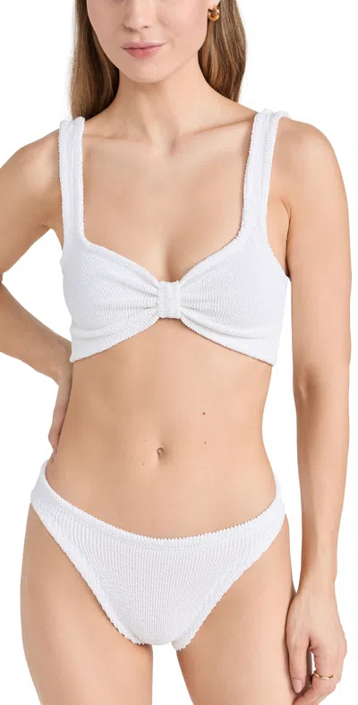 Hunza G Bonnie Seersucker Bikini In White