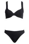 Hunza G Bonnie Crinkle Twist Two-piece Swimsuit