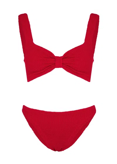 Hunza G Juno Bikini Set In Red