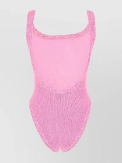 Hunza G Bright Stretch Nylon Swimsuit In Pink