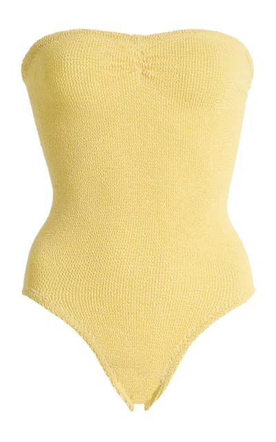 Hunza G Brooke One-piece Swimsuit In Yellow
