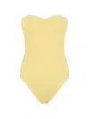 Hunza G Brooke Seersucker Swimsuit In Yellow