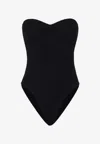 Hunza G Brooke Strapless Seersucker Swimsuit