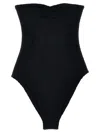 Hunza G Brooke Strapless Seersucker Swimsuit