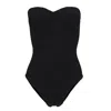 Hunza G Brooke Swim Lurex Crinkle Black/gold In Black