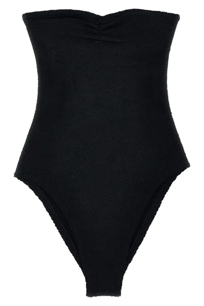 Hunza G 'brooke Swim' One-piece Swimsuit In Black