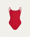 Hunza G Camille Crinkle One Piece Swimsuit