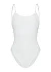 Hunza G Camille Seersucker Swimsuit In White