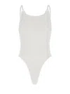 Hunza G Camille White Swimsuit With Twisted Shoulder Straps And Open Rear In Tech Fabric Woman In White