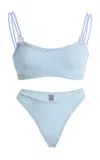 Hunza G Cassie Beaded Bikini In Blue