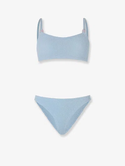 Hunza G Cassie The Original Crinkle Bikini In Blue