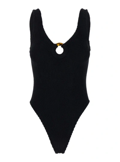 Hunza G Celine' Black One-piece Swimsuit