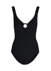 Hunza G Celine Crinkle Swimsuit In Black