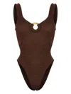 Hunza G Womens Black Celine Plunge-neck Swimsuit In Black