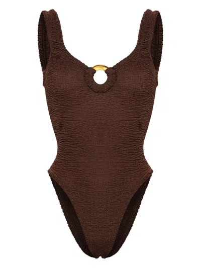 HUNZA G CELINE CRINKLED SWIMSUIT