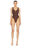 Hunza G Celine Swim In Metallic Chocolate