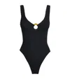 Hunza G Womens Black Celine Plunge-neck Swimsuit