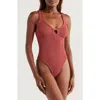Hunza G Celine Stripe Seersucker One-piece Swimsuit