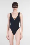 Hunza G Womens Black Celine Plunge-neck Swimsuit In Black