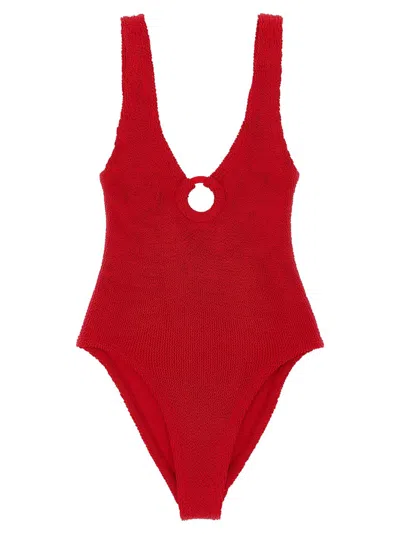 Hunza G 'celine Swim' One-piece Swimsuit In Red