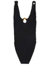 Hunza G Scoop Neck One-piece Suit In Black