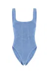 Hunza G Cerulean Blue Stretch Nylon Swimsuit In Blue