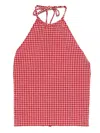 Hunza G Check-pattern Halterneck Top
