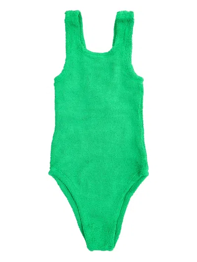 Hunza G Classic Crinkle Swimsuit In Green