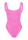 Hunza G Classic Square Neck Swim Candy Pink In Pink