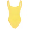 Hunza G Classic Square Neck Swim Yellow In Yellow