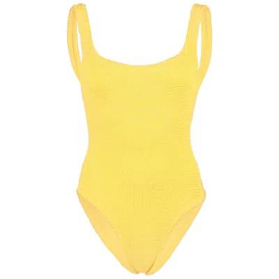 Hunza G Classic Square Neck Swim Yellow