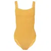 Hunza G Classic Square Neck Yellow In Yellow