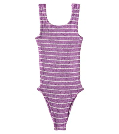 HUNZA G CLASSIC STRIPED SWIMSUIT