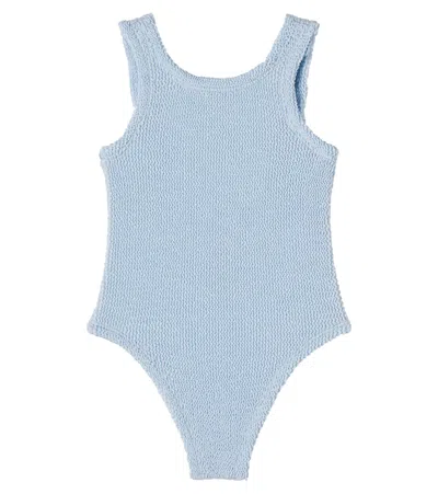 Hunza G Kids' Classic Swimsuit In Blue