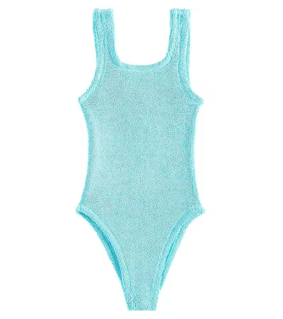 Hunza G Kids' Classic Swimsuit In Blue
