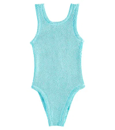 Hunza G Kids' Classic Swimsuit In Blue