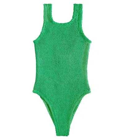 Hunza G Kids' Classic Swimsuit In Green