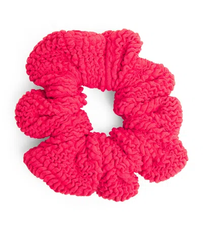 Hunza G Cotton Scrunchie In Red